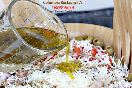 Columbia Restaurant's "1905" Salad | Can't Stay Out of the Kitchen | fabulous signature #salad from one of Clearwater, Florida's, premiere restaurants. We love this salad. #ham #swisscheese #romanocheese #glutenfree