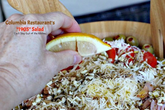 Columbia Restaurant's "1905" Salad | Can't Stay Out of the Kitchen | fabulous signature #salad from one of Clearwater, Florida's, premiere restaurants. We love this salad. #ham #swisscheese #romanocheese #glutenfree