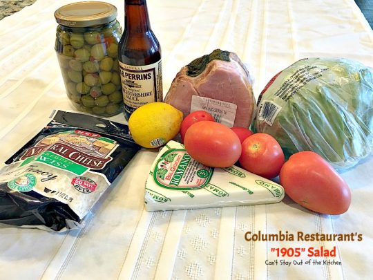 Columbia Restaurant's "1905" Salad | Can't Stay Out of the Kitchen | fabulous signature #salad from one of Clearwater, Florida's, premiere restaurants. We love this salad. #ham #swisscheese #romanocheese #glutenfree