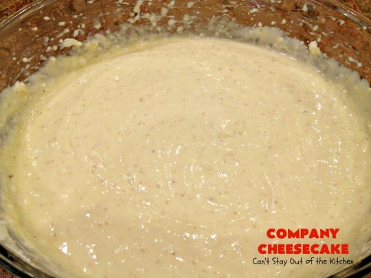 Company Cheesecake | Can't Stay Out of the Kitchen | this amazing #cheesecake comes with either a #Strawberry or #cherry topping. It's perfect for #holiday parties & #Christmas or #ValentinesDay dinner. #dessert