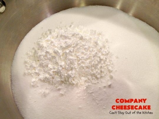 Company Cheesecake | Can't Stay Out of the Kitchen | this amazing #cheesecake comes with either a #Strawberry or #cherry topping. It's perfect for #holiday parties & #Christmas or #ValentinesDay dinner. #dessert