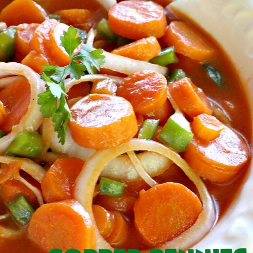 Copper Pennies | Can't Stay Out of the Kitchen | Marinated #Carrots never tasted as well as they do in this wonderful #recipe. It's a quick & easy #SideDish that's terrific for company, #holidays, potlucks or grilling out with friends. #Easter #EasterSideDish #MothersDay #MothersDaySideDish #Holiday #potluck #HolidaySideDish #CopperPennies #MarinatedCarrots