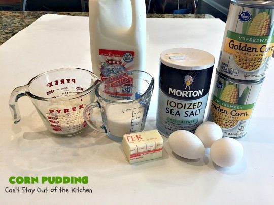 Corn Pudding | Can't Stay Out of the Kitchen | our favorite #corn #casserole recipe is also the easiest! This one is like a corn #souffle. It's the perfect side dish for #holidays like #Thanksgiving or #Christmas or to serve for company.