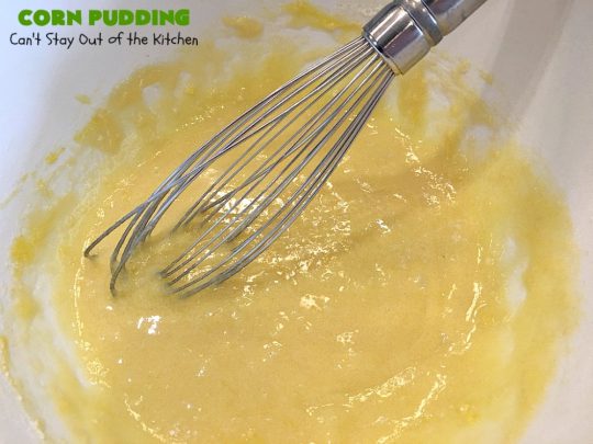 Corn Pudding | Can't Stay Out of the Kitchen | our favorite #corn #casserole recipe is also the easiest! This one is like a corn #souffle. It's the perfect side dish for #holidays like #Thanksgiving or #Christmas or to serve for company.