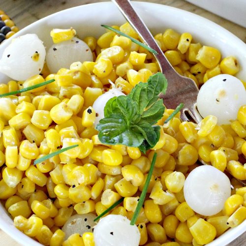 Corn and Pearl Onions | Can't Stay Out of the Kitchen