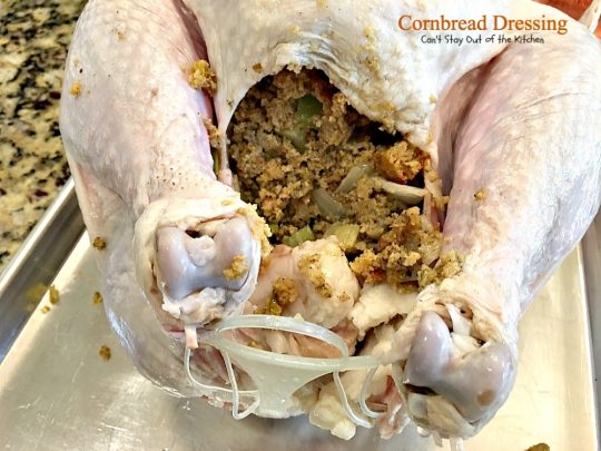 Cornbread Dressing | Can't Stay Out of the Kitchen | My Mom's fantastic #cornbread #stuffing recipe. Great for the #holidays. #glutenfree