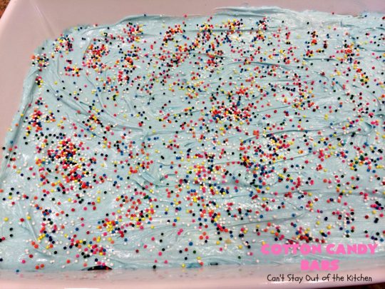 Cotton Candy Bars | Can't Stay Out of the Kitchen | these amazing bar-type #cookies are sinfully rich, decadent and so spectacular. They make a terrific #dessert for #Tailgating parties, #ValentinesDay or the #SuperBowl! #Holiday #HolidayDessert #TailgatingDessert #SuperBowlDessert #ValentinesDayDessert #Brownie #chocolate #CottonCandy #whitechocolate #ChocolateDessert