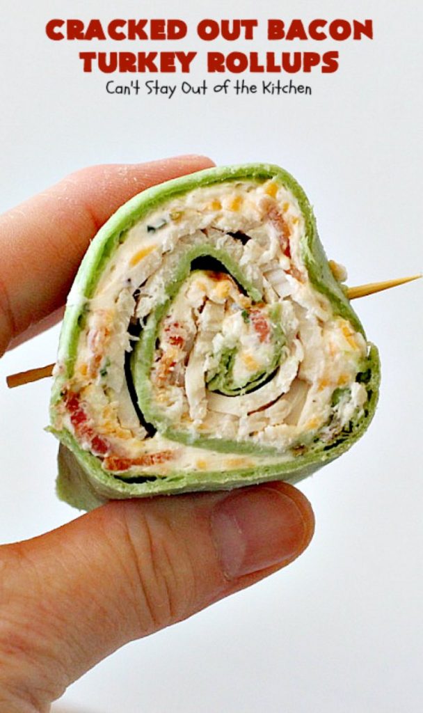 Cracked Out Bacon Turkey Rollups | Can't Stay Out of the Kitchen | these delicious #appetizers are great for #tailgating parties or to serve for #LaborDay weekend. I used nitrate-free #bacon & preservative free #turkey & homemade #Ranchdressing mix to keep these healthier.