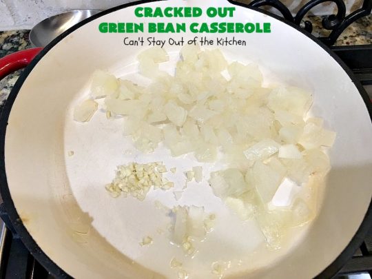Cracked Out Green Bean Casserole | Can't Stay Out of the Kitchen | you'll never go back to eating classic #GreenBeanCasserole after a bite of this! #RanchDressing makes all the difference. Plus this is a made from scratch recipe without canned soups. Perfect for #holiday menus like #Christmas, #Easter or #Thanksgiving. #Greenbeans #casserole #FrenchFriedOnions