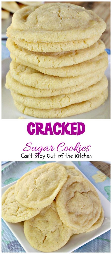 Cracked Sugar Cookies | Can't Stay Out of the Kitchen | most outrageous #sugarcookies ever! These are amazing. #cookie #dessert