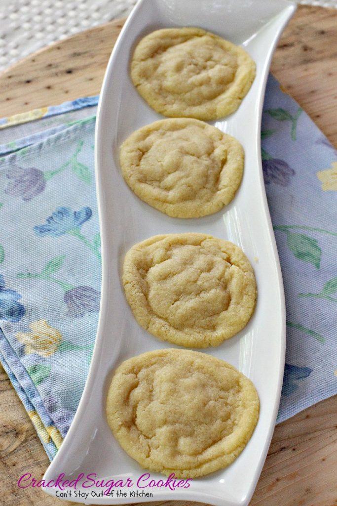 Cracked Sugar Cookies | Can't Stay Out of the Kitchen | most outrageous #sugarcookies ever! These are amazing. #cookie #dessert