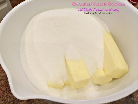 Cracked Sugar Cookies with Vanilla Buttercream Frosting | Can't Stay Out of the Kitchen | one of the most sensational #sugarcookies you will ever eat! #cookie #dessert