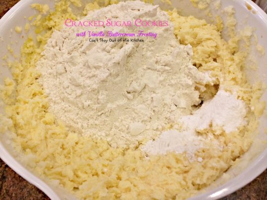 Cracked Sugar Cookies with Vanilla Buttercream Frosting | Can't Stay Out of the Kitchen | one of the most sensational #sugarcookies you will ever eat! #cookie #dessert