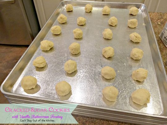 Cracked Sugar Cookies with Vanilla Buttercream Frosting | Can't Stay Out of the Kitchen | one of the most sensational #sugarcookies you will ever eat! #cookie #dessert