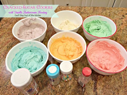 Cracked Sugar Cookies with Vanilla Buttercream Frosting | Can't Stay Out of the Kitchen | one of the most sensational #sugarcookies you will ever eat! #cookie #dessert