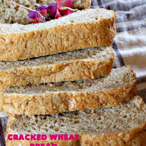 Cracked Wheat Bread | Can't Stay Out of the Kitchen | this delicious #WholeWheatBread includes honey & #CrackedWheat. It's so easy since it's made in the #breadmaker. Wonderful #bread to serve with soup or chili. We also like to eat it for #breakfast served with jellies or jam. #HomemadeBread #CrackedWheatBread #BreadmakerBread