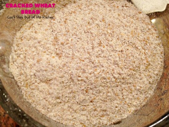 Cracked Wheat Bread | Can't Stay Out of the Kitchen | this delicious #WholeWheatBread includes honey & #CrackedWheat. It's so easy since it's made in the #breadmaker. Wonderful #bread to serve with soup or chili. We also like to eat it for #breakfast served with jellies or jam. #HomemadeBread #CrackedWheatBread #BreadmakerBread