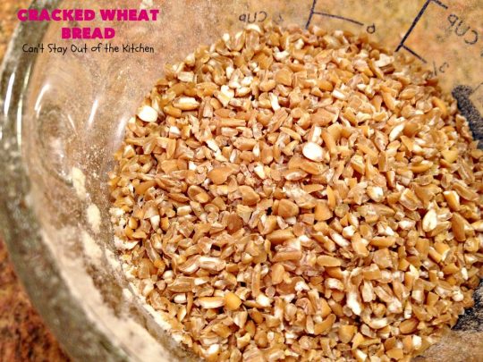Cracked Wheat Bread | Can't Stay Out of the Kitchen | this delicious #WholeWheatBread includes honey & #CrackedWheat. It's so easy since it's made in the #breadmaker. Wonderful #bread to serve with soup or chili. We also like to eat it for #breakfast served with jellies or jam. #HomemadeBread #CrackedWheatBread #BreadmakerBread