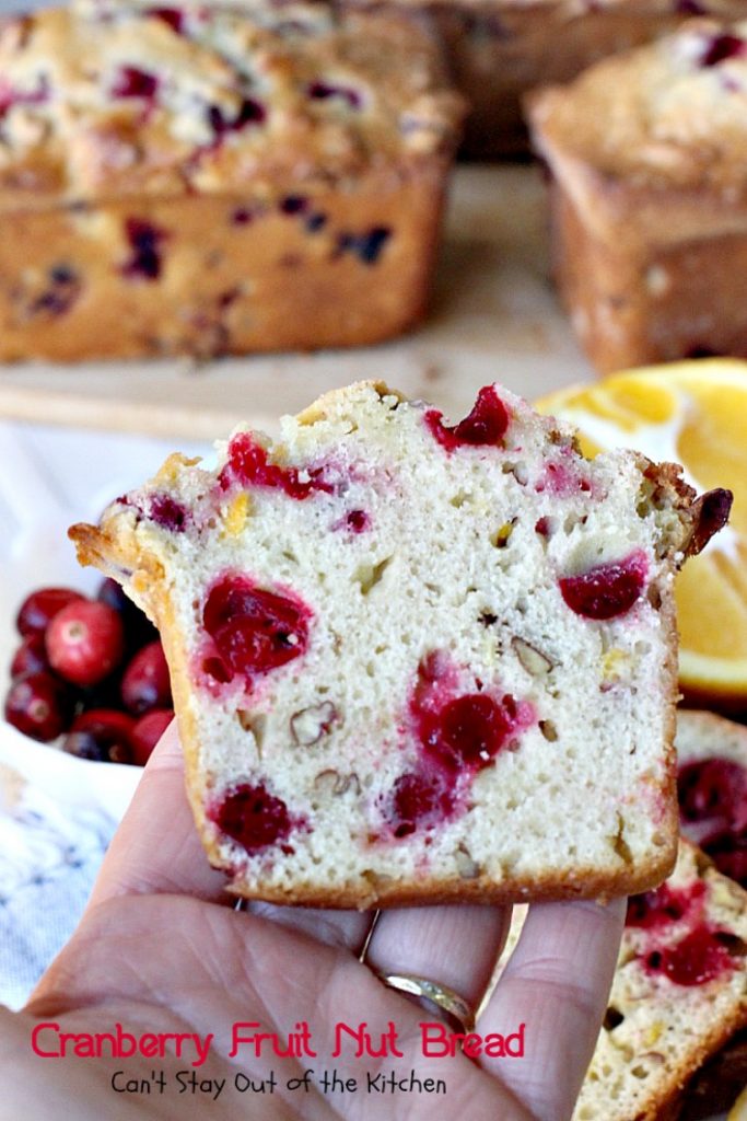 Cranberry Fruit Nut Bread | Can't Stay Out of the Kitchen | festive & delicious #cranberry #bread with #orangejuice and zest. Great for #holiday #breakfasts.