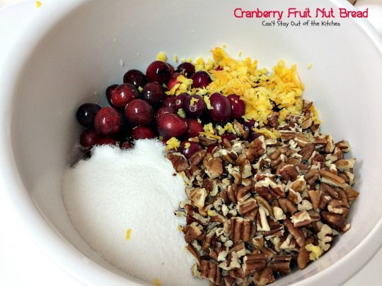 Cranberry Fruit Nut Bread | Can't Stay Out of the Kitchen | festive & delicious #cranberry #bread with #orangejuice and zest. Great for #holiday #breakfasts.