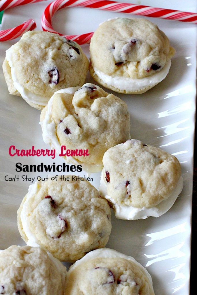 Cranberry Lemon Sandwiches | Can't Stay Out of the Kitchen | these fantastic #cookies are perfect for the #holidays. They use #craisins & #lemon zest. The icing is heavenly. #dessert