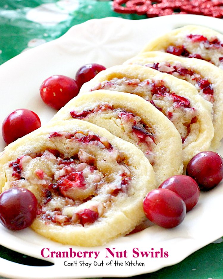 Cranberry Nut Swirls | Can't Stay Out of the Kitchen | these are our favorite #Christmas #cookies. They have a lovely #cranberry, pecan & orange zest filling in a shortbread crust. Heavenly. #dessert