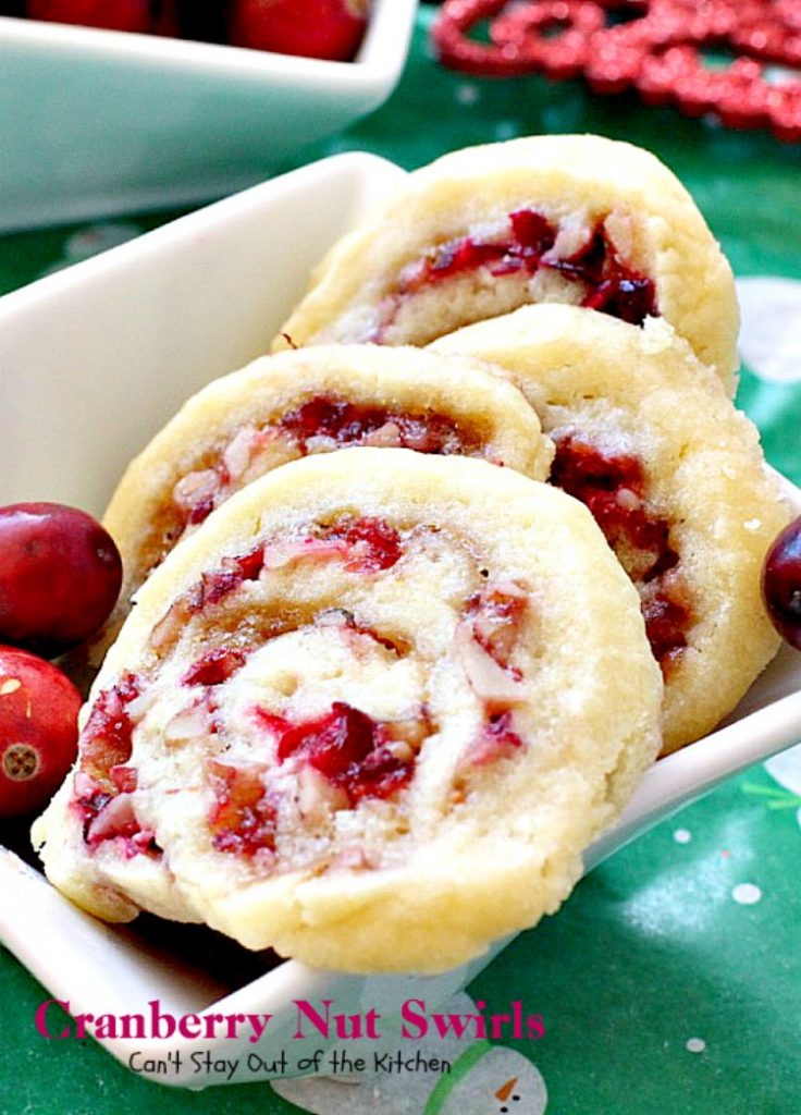 Cranberry Nut Swirls | Can't Stay Out of the Kitchen | these are our favorite #Christmas #cookies. They have a lovely #cranberry, pecan & orange zest filling in a shortbread crust. Heavenly. #dessert