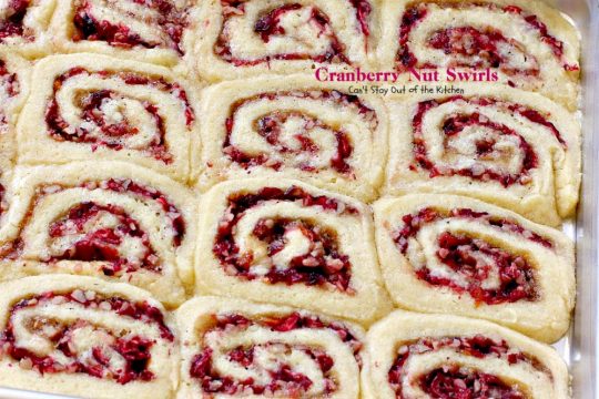 Cranberry Nut Swirls | Can't Stay Out of the Kitchen | these are our favorite #Christmas #cookies. They have a lovely #cranberry, pecan & orange zest filling in a shortbread crust. Heavenly. #dessert