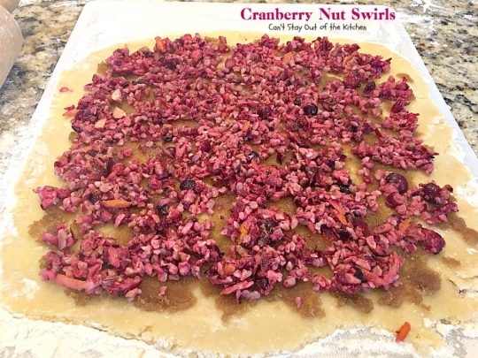 Cranberry Nut Swirls | Can't Stay Out of the Kitchen | these are our favorite #Christmas #cookies. They have a lovely #cranberry, pecan & orange zest filling in a shortbread crust. Heavenly. #dessert