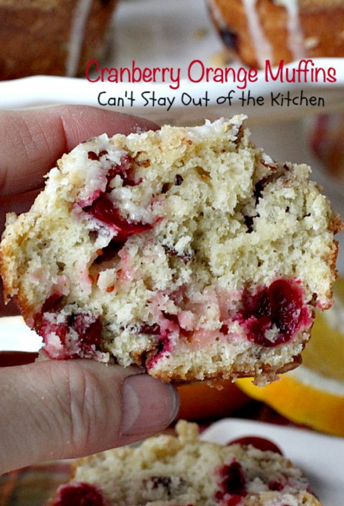 Cranberry Orange Muffins | Can't Stay Out of the Kitchen | these are the BEST #muffins and so great for the #holidays! These have huge muffin tops and are filled with #Cranberries #orangezest and #pecans. Love them!
