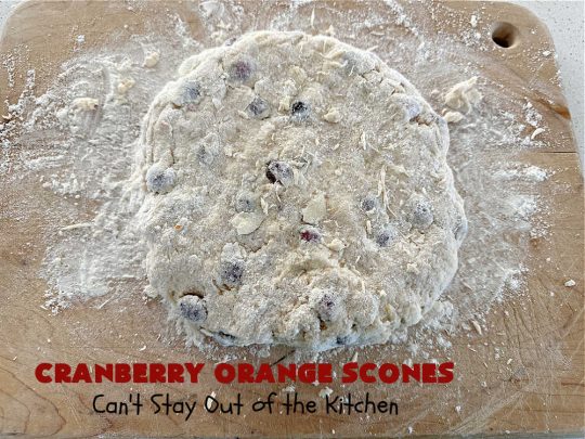 Cranberry Orange Scones | Can't Stay Out of the Kitchen | these luscious #scones have the most spectacular combination of flavors using fresh #cranberries, #OrangeZest & featuring a luscious #orange icing with more Orange Zest on top. They simply beg to be eaten! You'll be swooning after sinking your teeth into these amazing #CranberryOrangeScones. Great for a weekend, company or #holiday #breakfast or #brunch like #Thanksgiving, #Christmas, #NewYearsDay or #ValentinesDay.