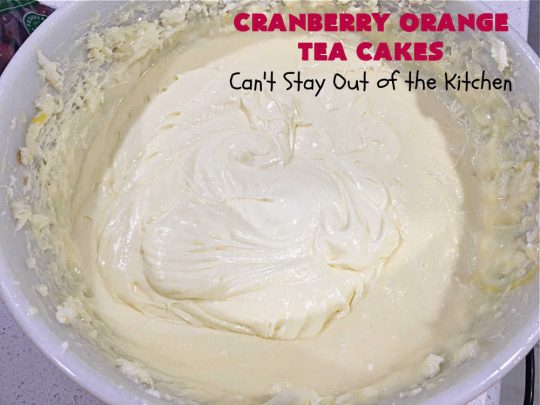 Cranberry Orange Tea Cakes | Can't Stay Out of the Kitchen | These delightful #TeaCakes include fresh #cranberries, grated #OrangeZest & #walnuts. The icing also includes #orange zest. This is the perfect #dessert to bring to #holiday & #Christmas parties. Everyone will swoon over these delicious treats. #HolidayDessert #CranberryDessert #CranberryOrangeTeaCakes