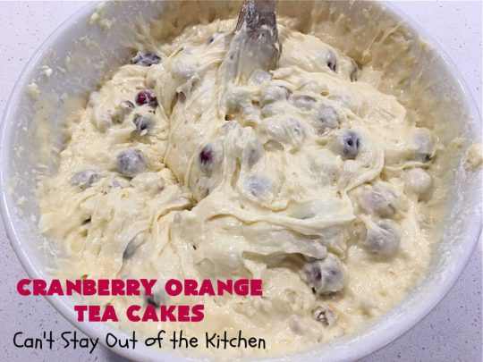 Cranberry Orange Tea Cakes | Can't Stay Out of the Kitchen | These delightful #TeaCakes include fresh #cranberries, grated #OrangeZest & #walnuts. The icing also includes #orange zest. This is the perfect #dessert to bring to #holiday & #Christmas parties. Everyone will swoon over these delicious treats. #HolidayDessert #CranberryDessert #CranberryOrangeTeaCakes