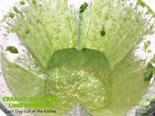 Creamy Cilantro Lime Dressing | Can't Stay Out of the Kitchen | this fantastic #SaladDressing uses #GreekYogurt, #Cilantro & a little honey. It's a terrific dressing to put over any #TexMex style #salad. #Healthy #CleanEating #GlutenFree #CreamyCilantroLimeDressing 