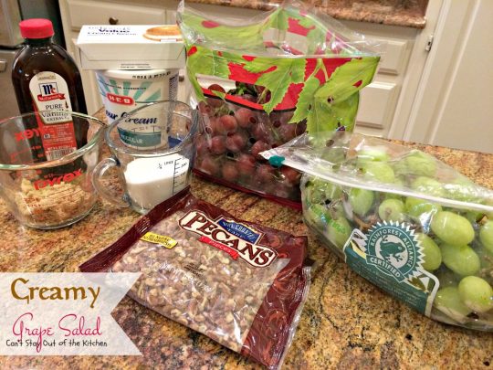 Creamy Grape Salad | Can't Stay Out of the Kitchen | this fabulous #fruit #salad is great for #holidays, picnics or company. Quick and easy. #glutenfree #grapes
