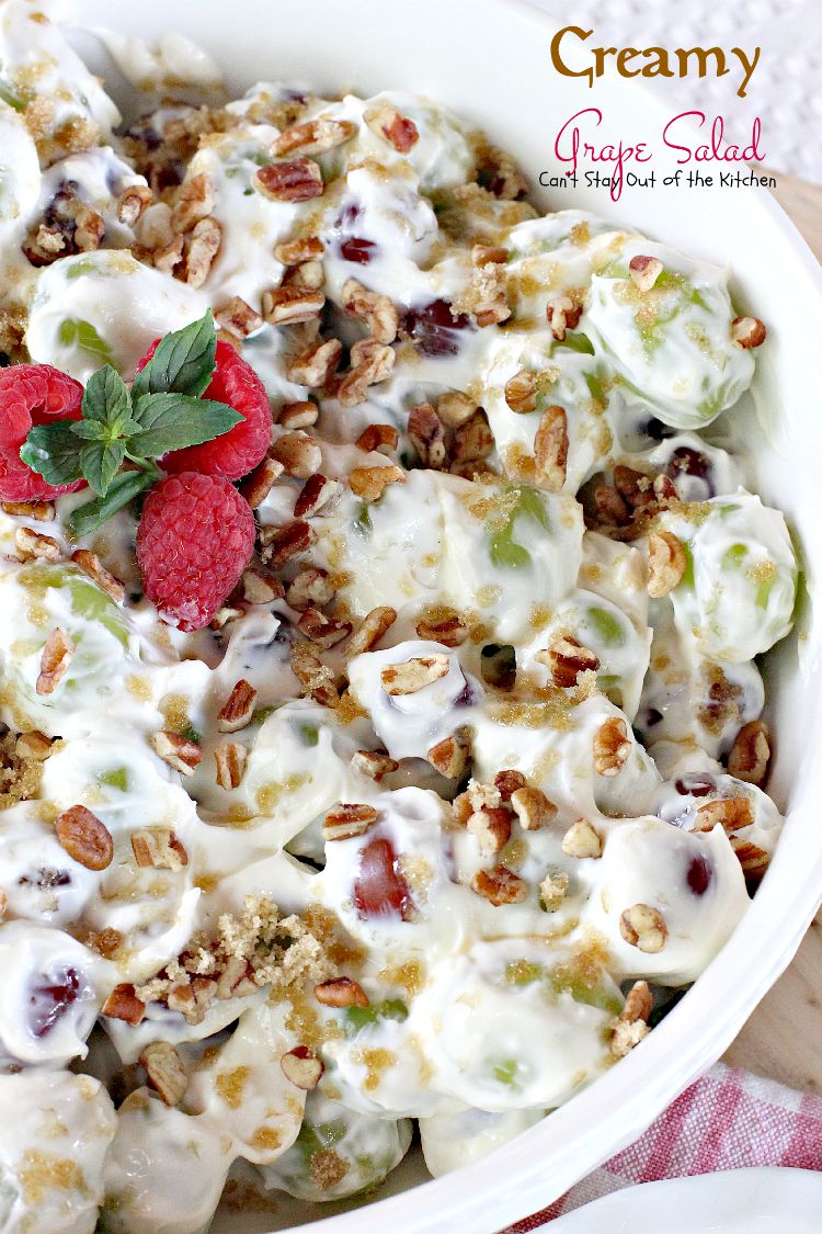 Creamy Grape Salad | Can't Stay Out of the Kitchen