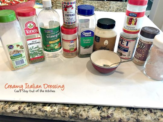 Creamy Italian Dressing | Can't Stay Out of the Kitchen | this is one of the BEST #saladdressings I've ever eaten. It is absolutely delicious, and so quick and easy to make. #salad #glutenfree