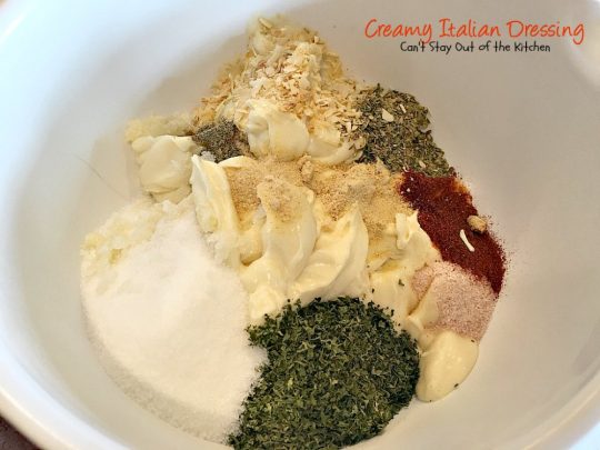 Creamy Italian Dressing | Can't Stay Out of the Kitchen | this is one of the BEST #saladdressings I've ever eaten. It is absolutely delicious, and so quick and easy to make. #salad #glutenfree