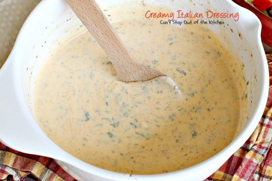 Creamy Italian Dressing | Can't Stay Out of the Kitchen | this is one of the BEST #saladdressings I've ever eaten. It is absolutely delicious, and so quick and easy to make. #salad #glutenfree
