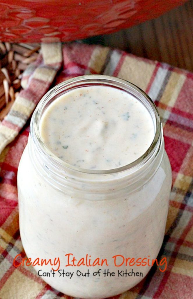Creamy Italian Dressing | Can't Stay Out of the Kitchen | this is one of the BEST #saladdressings I've ever eaten. It is absolutely delicious, and so quick and easy to make. #salad #glutenfree