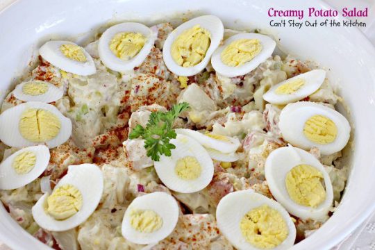 Creamy Potato Salad | Can't Stay Out of the Kitchen | love this fantastic #potatosalad recipe. #glutenfree #potatoes #salad #eggs