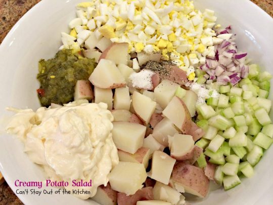 Creamy Potato Salad | Can't Stay Out of the Kitchen | love this fantastic #potatosalad recipe. #glutenfree #potatoes #salad #eggs