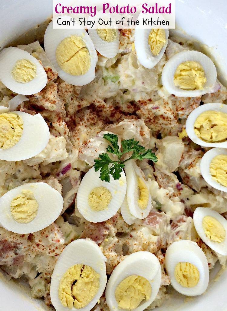 Creamy Potato Salad | Can't Stay Out of the Kitchen | love this fantastic #potatosalad recipe. #glutenfree #potatoes #salad #eggs