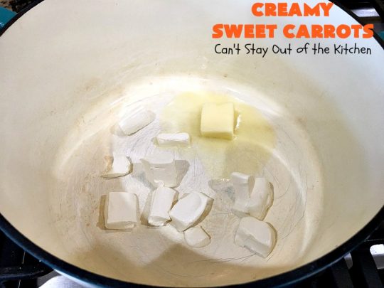 Creamy Sweet Carrots | Can't Stay Out of the Kitchen | easy 5-ingredient #recipe that can be whipped up in 10 minutes! Great for weeknight, company or #holiday dinners. #GlutenFree #Carrots #CreamCheese #CreamySweetCarrots