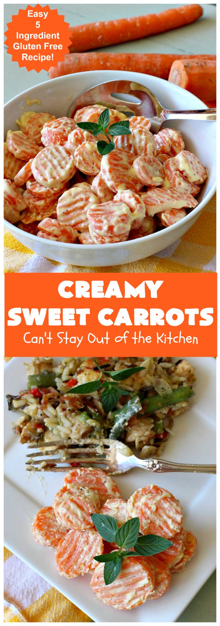 Creamy Sweet Carrots | Can't Stay Out of the Kitchen | easy 5-ingredient #recipe that can be whipped up in 10 minutes! Great for weeknight, company or #holiday dinners. #GlutenFree #Carrots #CreamCheese #CreamySweetCarrots