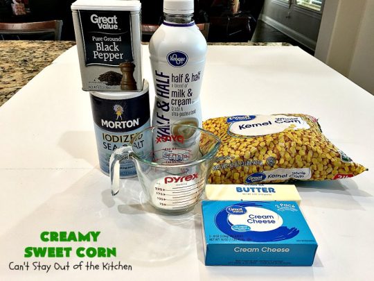 Creamy Sweet Corn | Can't Stay Out of the Kitchen | This fantastic #corn dish takes 10 minutes to make & is one of the best you'll ever eat. Tastes a lot like #RudysBBQ #creamedcorn. Everyone raves over this #sweetcorn dish. #glutenfree #SideDish #vegetable #CreamCheese