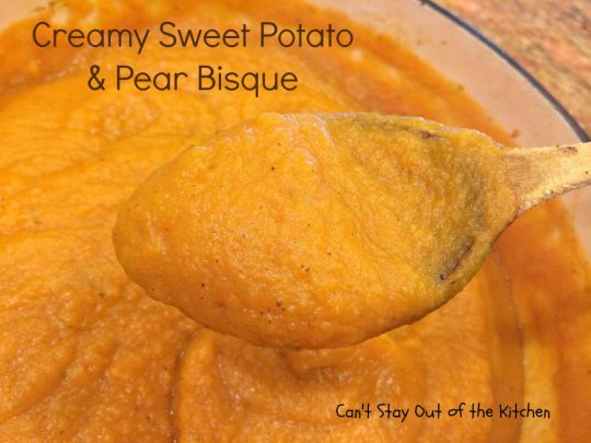 Creamy Sweet Potato and Pear Bisque - IMG_3003