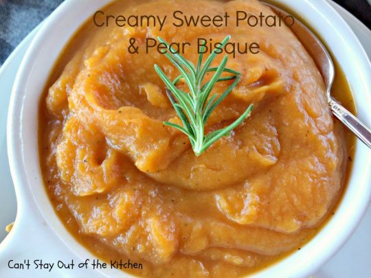 Creamy Sweet Potato and Pear Bisque - IMG_3005