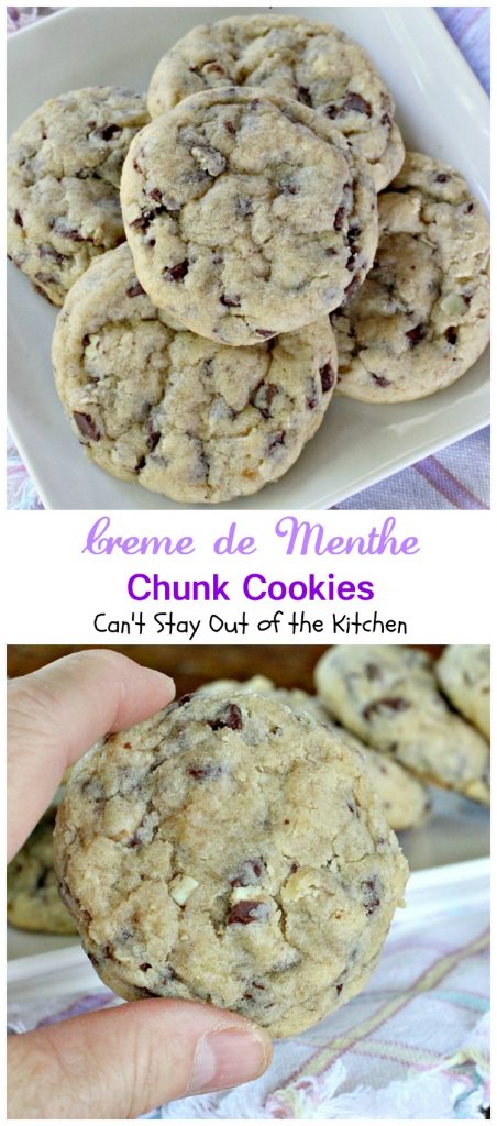 Creme De Menthe Chunk Cookies | Can't Stay Out of the Kitchen
