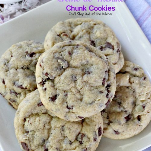 Creme de Menthe Chunk Cookies | Can't Stay Out of the Kitchen